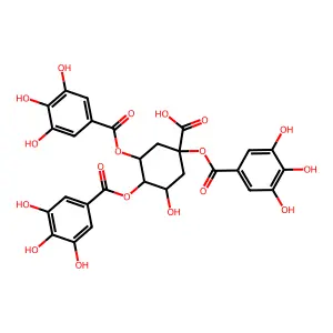 1,3,4-Tri-O-galloylquinic acid structure