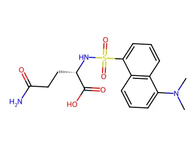 N2-((5-(Dimethylamino)-1-naphthyl)sulphonyl)-L-glutamine structure