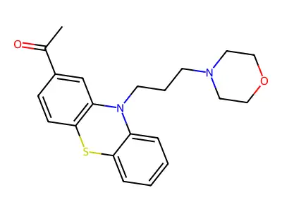 Ketone, methyl 10-(3-morpholinopropyl)phenothiazin-2-yl structure