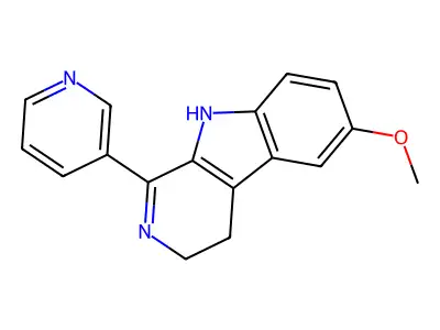 3H-Pyrido(3,4-b)indole, 4,9-dihydro-6-methoxy-1-(3-pyridinyl)- structure