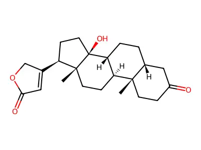 14-Hydroxy-3-oxocard-20(22)-enolide structure