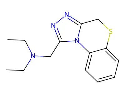4H-s-Triazolo(3,4-c)(1,4)benzothiazine-1-methanamine, N,N-diethyl- structure