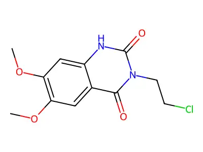3-(2-chloroethyl)-6,7-dimethoxyquinazoline-2,4(1H,3H)-dione structure