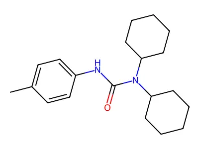 1,1-Dicyclohexyl-3-(P-tolyl)urea structure