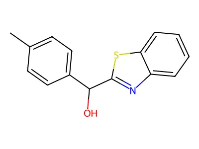 alpha-(4-Methylphenyl)-2-benzothiazolemethanol structure