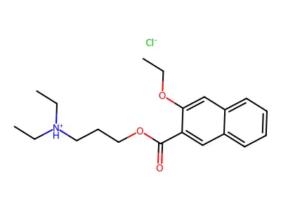 2-Naphthoic acid, 3-ethoxy-, 3-(diethylamino)propyl ester, hydrochloride structure
