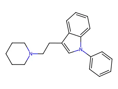 Indole, 1-phenyl-3-(2-piperidinoethyl)- structure