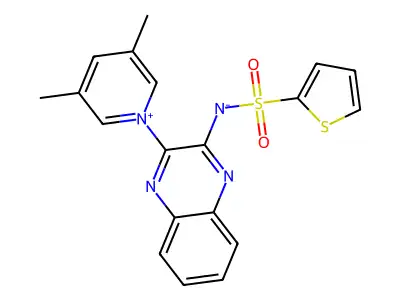 [3-(3,5-Dimethylpyridinium-1-yl)quinoxalin-2-yl](thiophen-2-ylsulfonyl)azanide structure