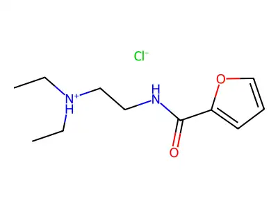 2-Furamide, N-(2-(diethylamino)ethyl)-, hydrochloride structure