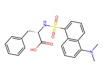 2-(5-(Dimethylamino)naphthalene-1-sulfonamido)-3-phenylpropanoic acid structure
