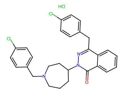 1(2H)-Phthalazinone, 4-((4-chlorophenyl)methyl)-2-(1-((4-chlorophenyl)methyl)hexahydro-1H-azepin-4-yl)-, monohydrochloride structure