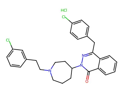 1(2H)-Phthalazinone, 2-(1-(2-(3-chlorophenyl)ethyl)hexahydro-1H-azepin-4-yl)-4-((4-chlorophenyl)methyl)-, monohydrochloride structure