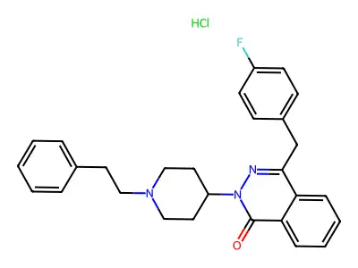 1(2H)-Phthalazinone, 4-((4-fluorophenyl)methyl)-2-(1-(2-phenylethyl)-4-piperidinyl)-, monohydrochloride structure