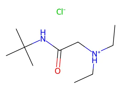 Acetamide, N-tert-butyl-2-(diethylamino)-, hydrochloride structure