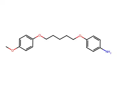 ANILINE, p-(5-(p-METHOXYPHENOXY)PENTYLOXY)- structure