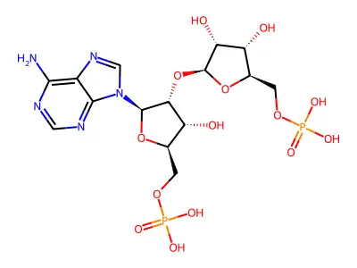 2'-O-(5-O-phosphono-beta-D-ribofuranosyl)-5'-adenylic acid structure