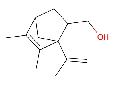Bicyclo[2.2.1]hept-5-ene-2-methanol, 5,6-dimethyl-1-(1-methylethenyl)- structure
