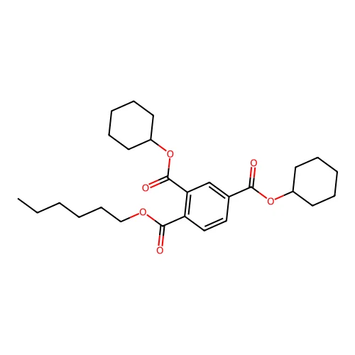 2,4-Dicyclohexyl 1-hexyl benzene-1,2,4-tricarboxylate structure