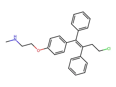 4-chloro-1,2-diphenyl-1-[4-[2-(N-methylamino)ethoxy]phenyl]1-butene structure