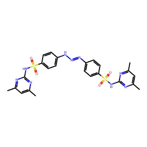 1,3-Di-(4(N-(4,6-dimethyl-2-pyrimidinyl))sulfamoylphenyl)triazene structure