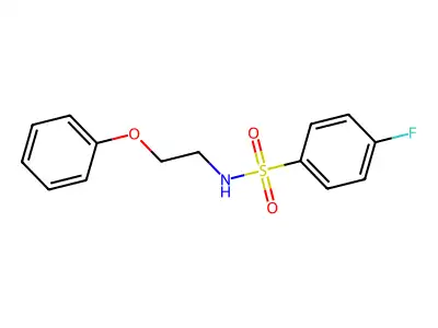 4-fluoro-N-(2-phenoxyethyl)benzenesulfonamide structure