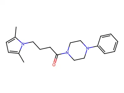 Piperazine, 1-(4-(2,5-dimethyl-1-pyrrolyl)butyryl)-4-phenyl- structure