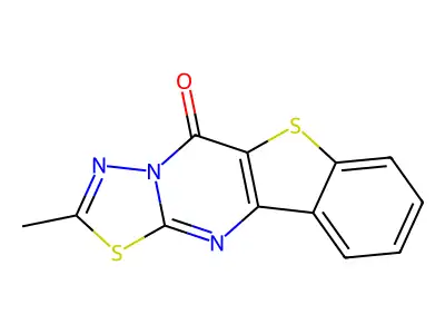 5H-Benzothieno(3,2-d)(1,3,4)thiadiazolo(3,2-a)pyrimidin-5-one, 2-methyl- structure