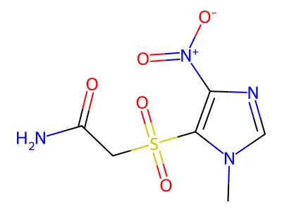 Acetamide, 2-((1-methyl-4-nitro-1H-imidazol-5-yl)sulfonyl)- structure