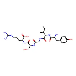 H-DL-Tyr-DL-xiIle-Gly-DL-Ser-DL-Arg-OH structure