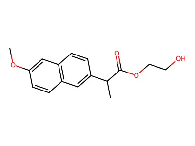 2-Hydroxyethyl naproxenate structure
