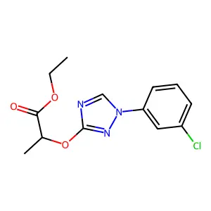 Propanoic acid, 2-((1-(3-chlorophenyl)-1H-1,2,4-triazol-3-yl)oxy)-, ethyl ester structure