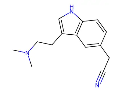 1H-Indole-5-acetonitrile, 3-[2-(dimethylamino)ethyl]- structure