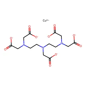 [N,N-bis[2-[bis(carboxymethyl)amino]ethyl]glycinato(5-)]cuprate(3-) structure