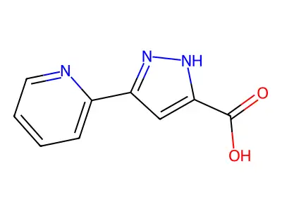 3-(2-Pyridinyl)-1H-pyrazole-5-carboxylic acid structure