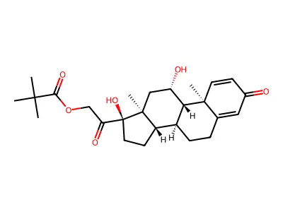 11,17-Dihydroxy-3,20-dioxopregna-1,4-dien-21-yl pivalate structure