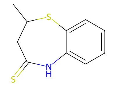 2-methyl-2,3-dihydro-5H-benzo[b][1,4]thiazepine-4-thione structure