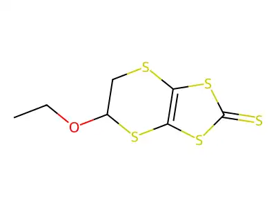 1,3-Dithiolo[4,5-b][1,4]dithiin-2-thione, 5-ethoxy-5,6-dihydro- structure