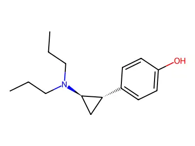2-(4-Hydroxyphenyl)-N,N-di-n-propylcyclopropylamine structure