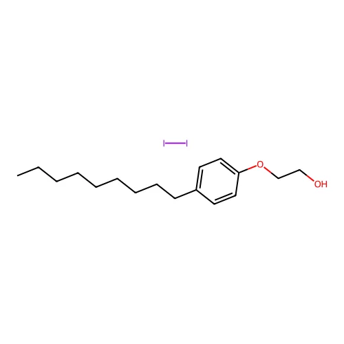 2-(4-Nonylphenoxy)ethanol-iodine (1:1) structure