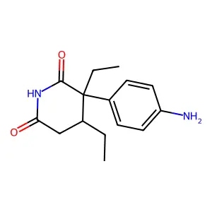 2,6-Piperidinedione, 3-(4-aminophenyl)-3,4-diethyl-, trans- structure