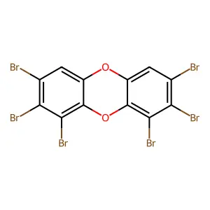 1,2,3,7,8,9-Hexabromodibenzo-p-dioxin structure