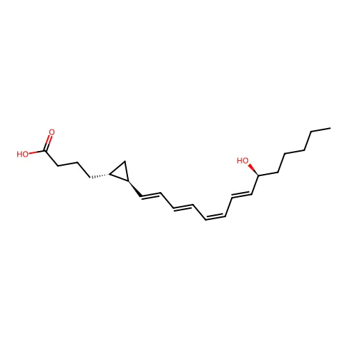 5,6-Methano-15-hydroxy-7,9,11,13-eicosatetraenoic acid structure