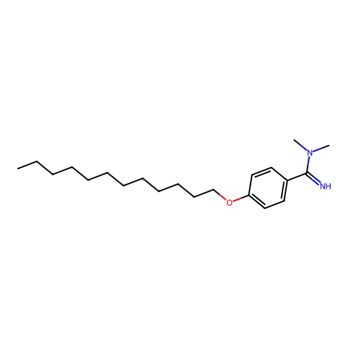 4-(dodecyloxy)-N,N-dimethylbenzenecarboximidamide structure