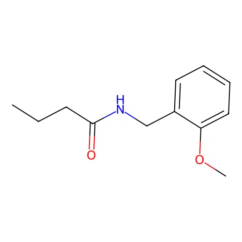 N-(2-methoxybenzyl)butanamide structure