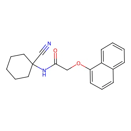N-(1-cyanocyclohexyl)-2-(naphthalen-1-yloxy)acetamide structure