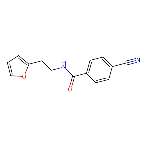 4-Cyano-N-(2-(furan-2-yl)ethyl)benzamide structure