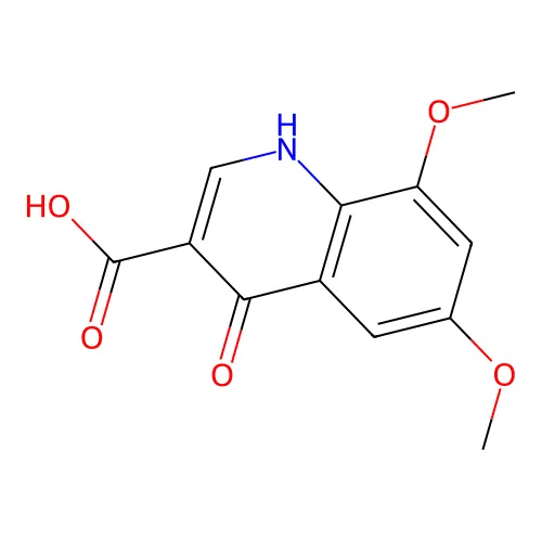 4-Hydroxy-6,8-dimethoxyquinoline-3-carboxylic acid structure