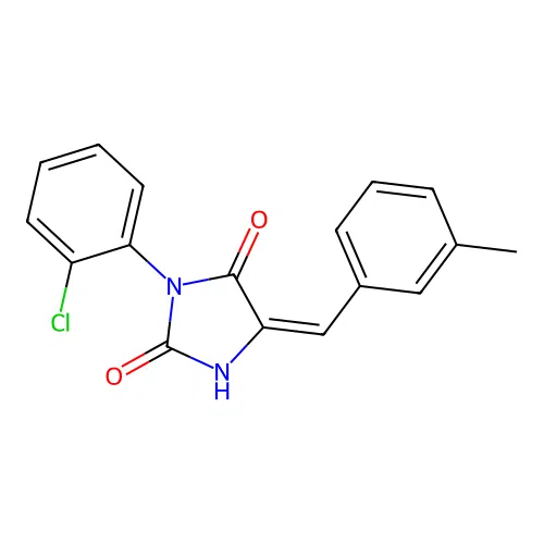 2,4-Imidazolidinedione, 3-(2-chlorophenyl)-5-(3-methylphenylmethylene)- structure