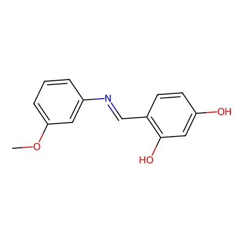 4-[(E)-[(3-Methoxyphenyl)imino]methyl]benzene-1,3-diol structure