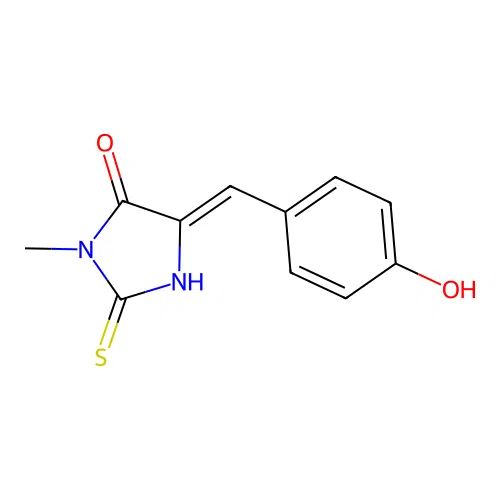 5-(4-Hydroxybenzylidene)-3-methyl-2-thioxo-4-imidazolidinone structure